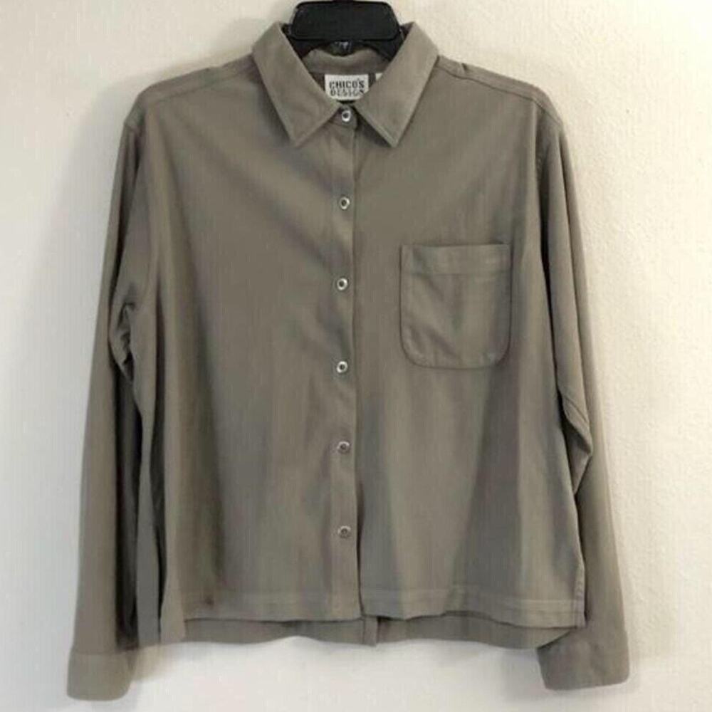 Vintage Chico’s Design Size 1 Soft Button Up Shirt (Approx Modern L/XL) - Flawed